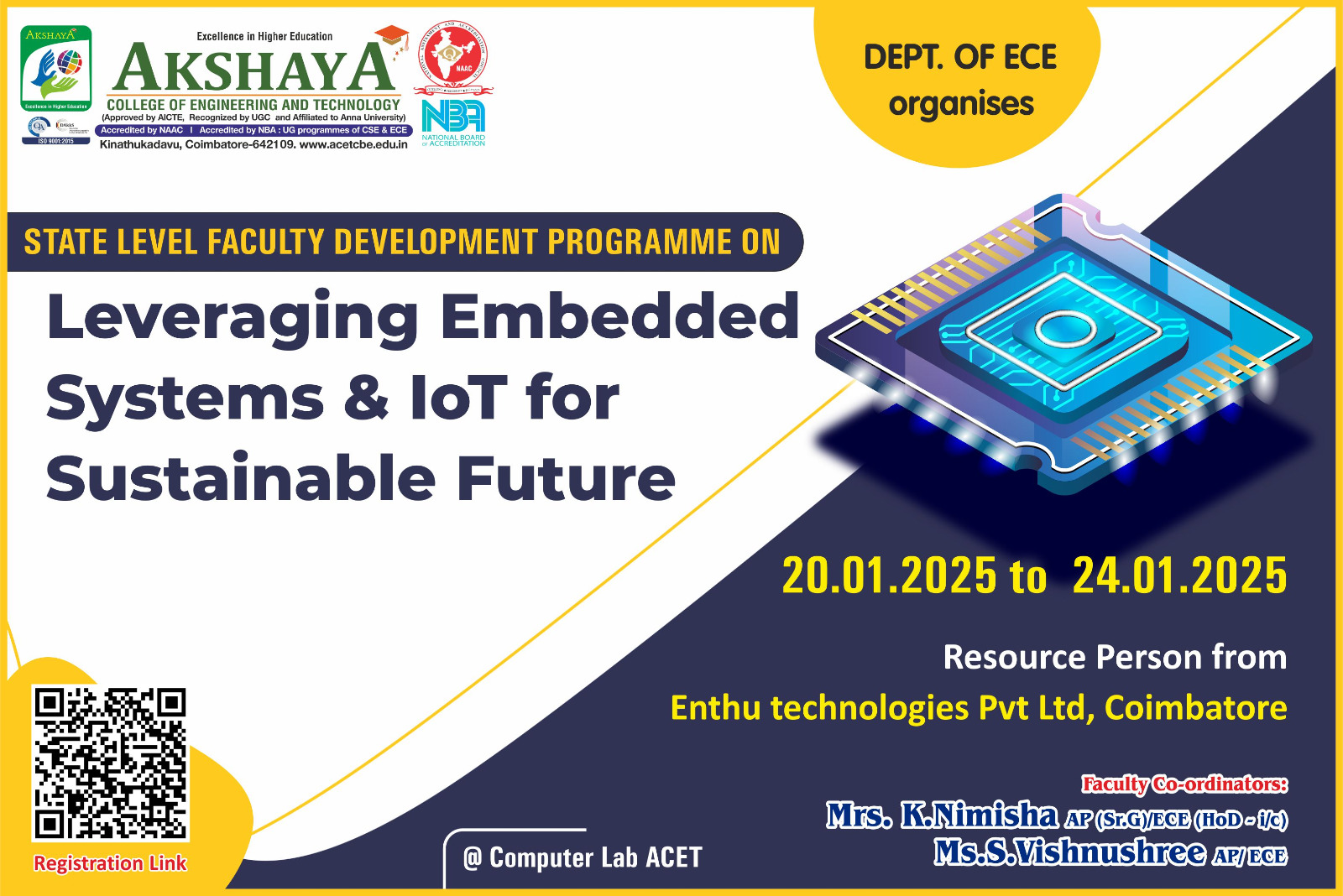 State Level Faculty Development Programme on Leveraging Embedded Systems & IoT for Sustainable Future 2025